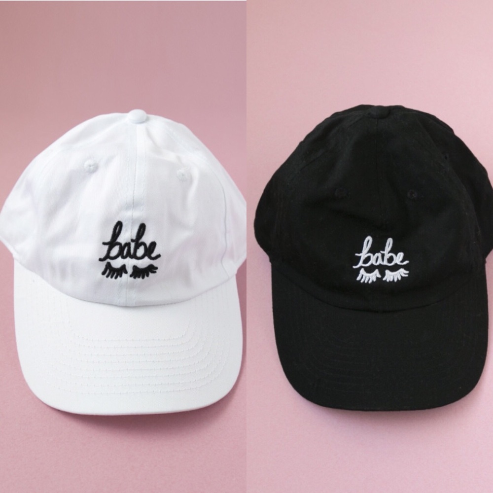 Embroidered Women's Babe Hat in Black